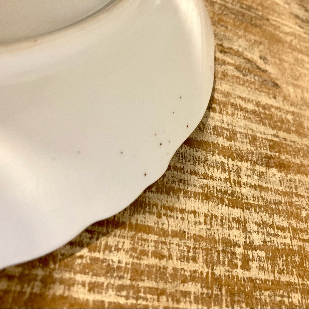 Floral Pedestal Cake Stand Signed Renee 8” - Picture 13 of 16